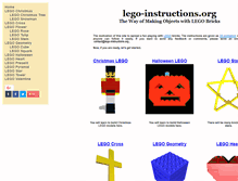 Tablet Screenshot of lego-instructions.org